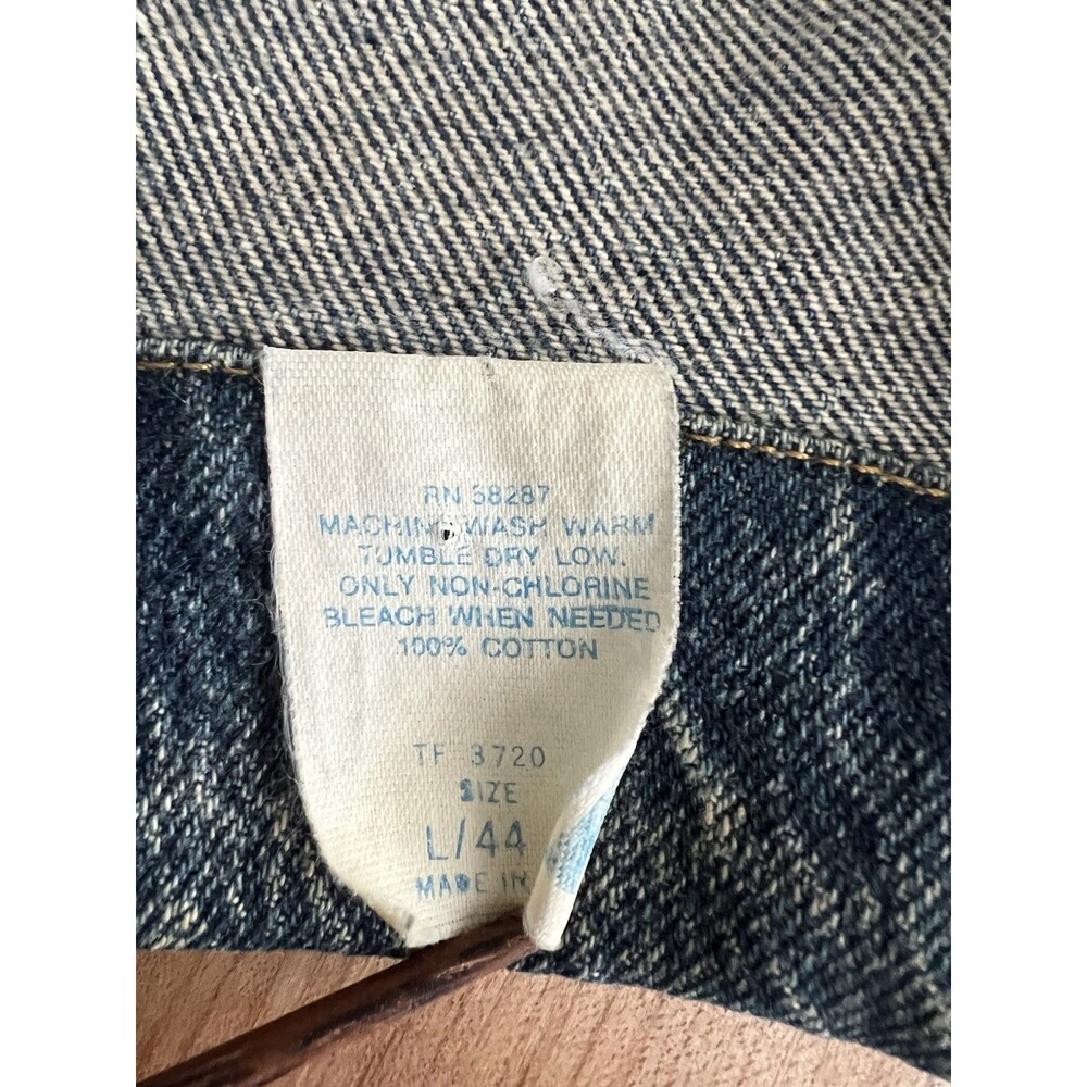 Vintage Men's Bristol Blues Acid Wash Denim Jacket Made in USA Large 44 - Picture 8 of 11